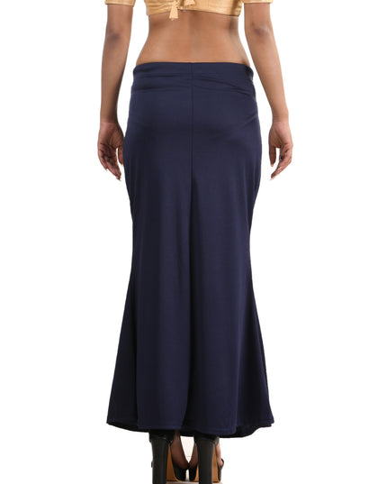 Fish Cut Stretchable Saree Shapewear Petticoat for Women (Deep Blue)