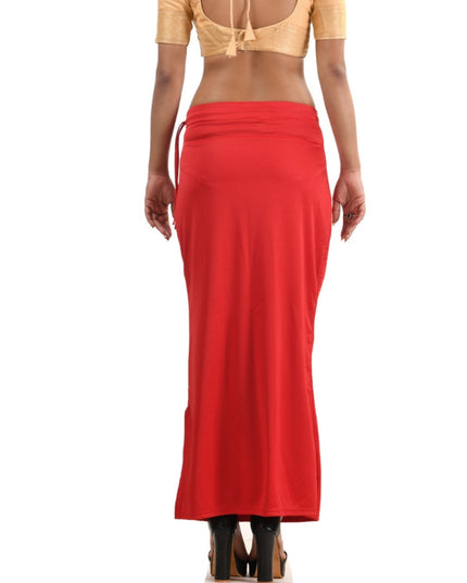 Stretchable Saree Shapewear Petticoat for Women, Lycra Saree Shapewear, Skirts for Women, Skirts Shape Wear Dress for Saree Innerwear for Saree in Party, Saree Shaper (Red)