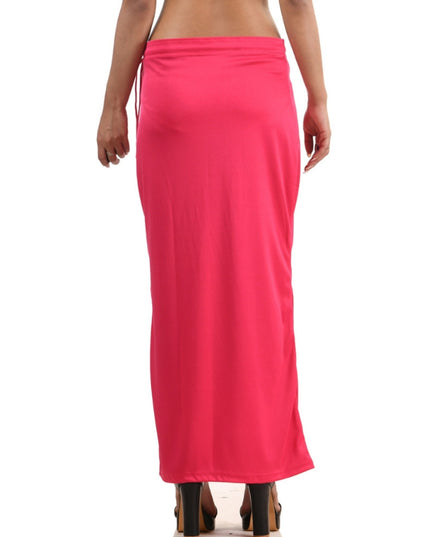 Stretchable Saree Shapewear Petticoat for Women, Lycra Saree Shapewear, Skirts for Women, Skirts Shape Wear Dress for Saree Innerwear for Saree in Party, Saree Shaper (Pink)