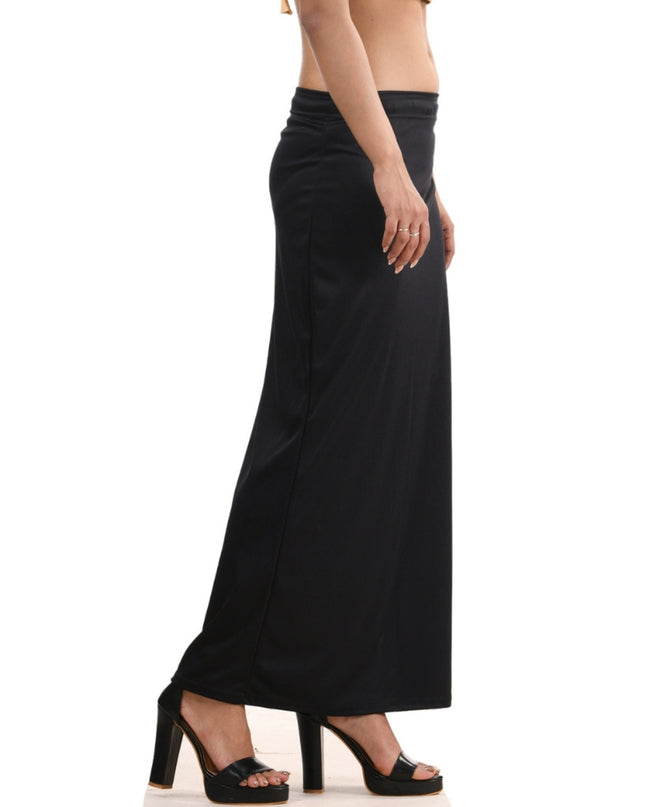 Stretchable Saree Shapewear Petticoat for Women, Lycra Saree Shapewear, Skirts for Women, Skirts Shape Wear Dress for Saree Innerwear for Saree in Party, Saree Shaper (Black)