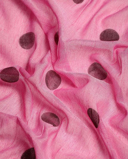 DESH BIDESH Polka Dots Pure Cotton Taant Saree