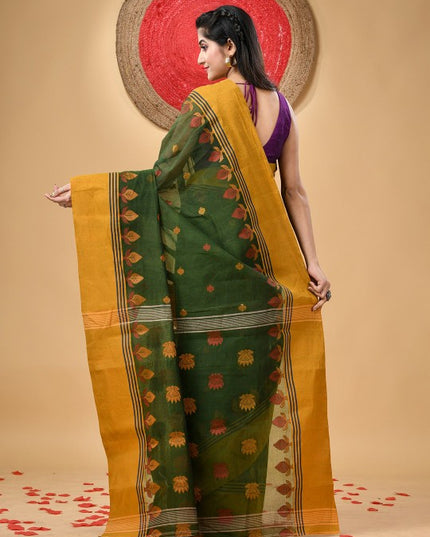 DESH BIDESH Traditional Pure Handloom Cotton Saree with Woven Design