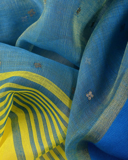 DESH BIDESH Embellished Sequinned Taant Cotton Silk Saree