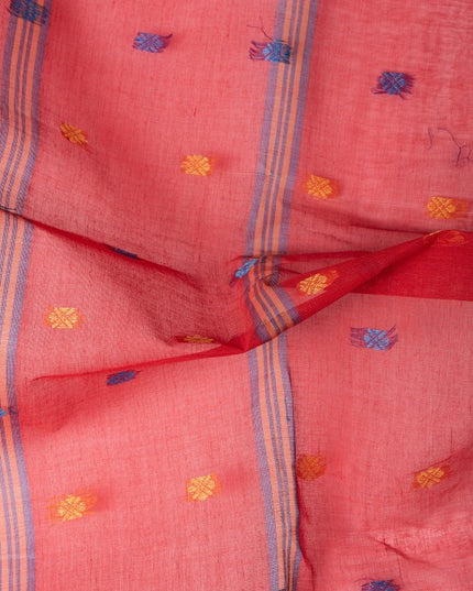 DESH BIDESH Ethnic Motifs Woven Design Pure Cotton Taant Saree