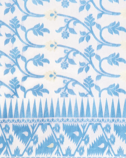 DESH BIDESH Woven Design Ethnic Motifs Pure Cotton Jamdani Saree