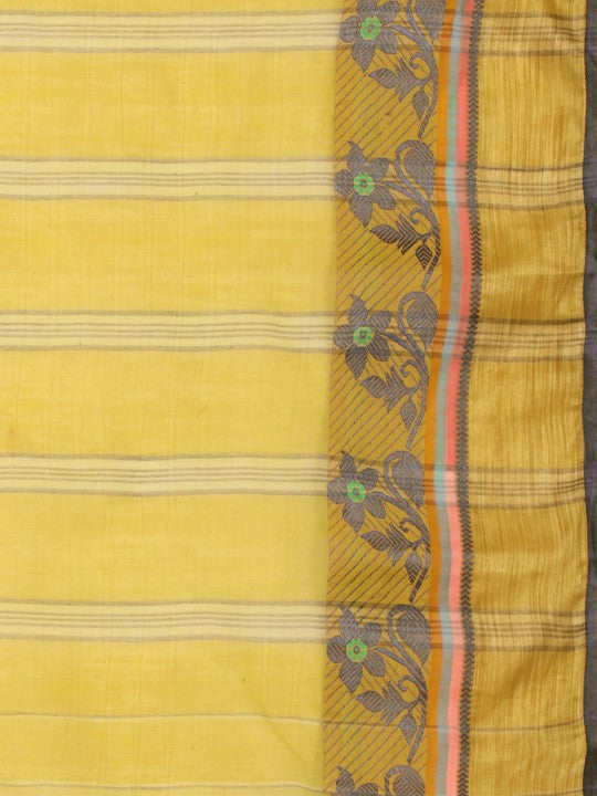 DESH BIDESH Woven Design Pure Cotton Taant Saree