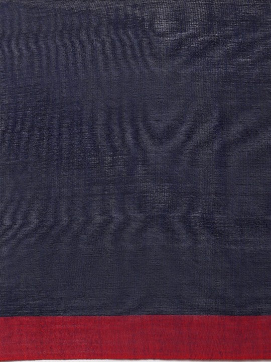 DESH BIDESH Solid Pure Cotton Taant Saree