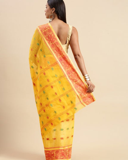 DESH BIDESH Woven Design Pure Cotton Taant Saree