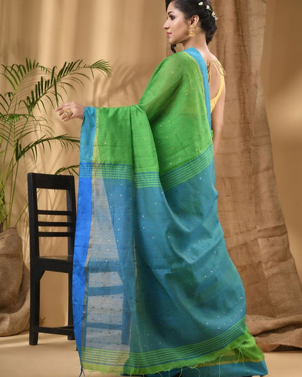 DESH BIDESH Woven Design Taant Saree