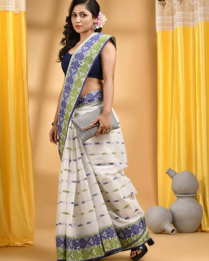 DESH BIDESH Woven Design Pure Cotton Taant Saree