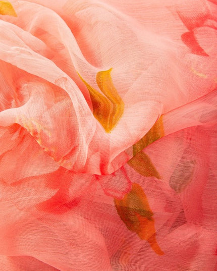 DESH BIDESH Floral Printed Bandhani Saree