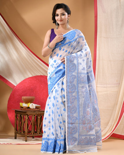 Women's Cotton silk handloom cotton jamdani sarees for women golden party, wear saree latest, Antaraal design new, collection tant cotton linen dhakai muslin sarees for women