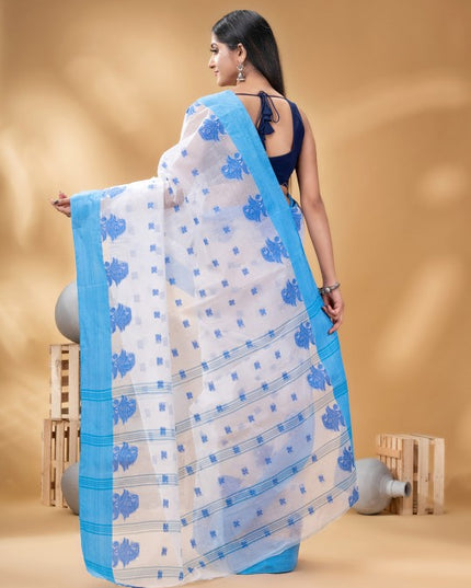 Ethnic Motifs Woven Design Pure Cotton Taant Saree