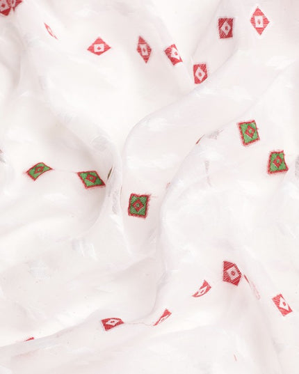 DESH BIDESH Ethnic Motifs Pure Cotton Jamdani Saree