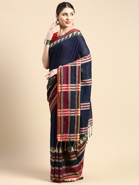 DESH BIDESH Printed Pure Cotton Khadi Saree