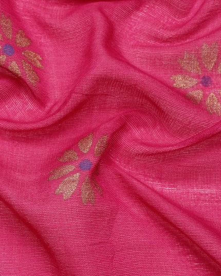 DESH BIDESH Woven Design Floral Pure Cotton Khadi Saree