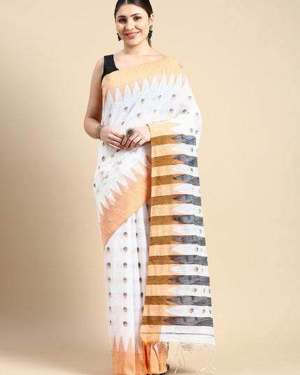 DESH BIDESH Woven Design Pure Cotton Saree