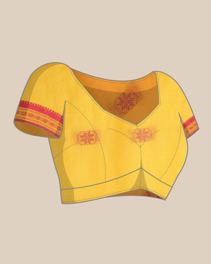 DESH BIDESH Woven Design Ethnic Motifs Pure Cotton Taant Saree
