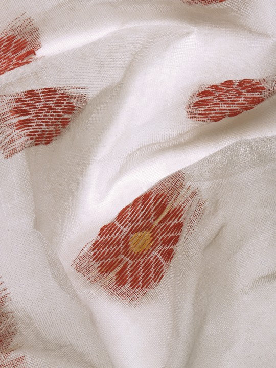 DESH BIDESH Woven Design Pure Cotton Taant Saree for Women