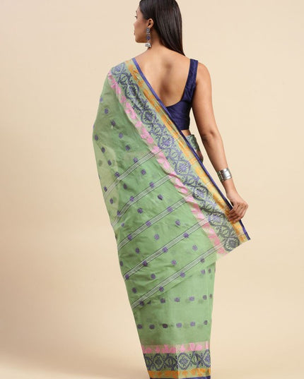 DESH BIDESH Woven Design Pure Cotton Taant Saree