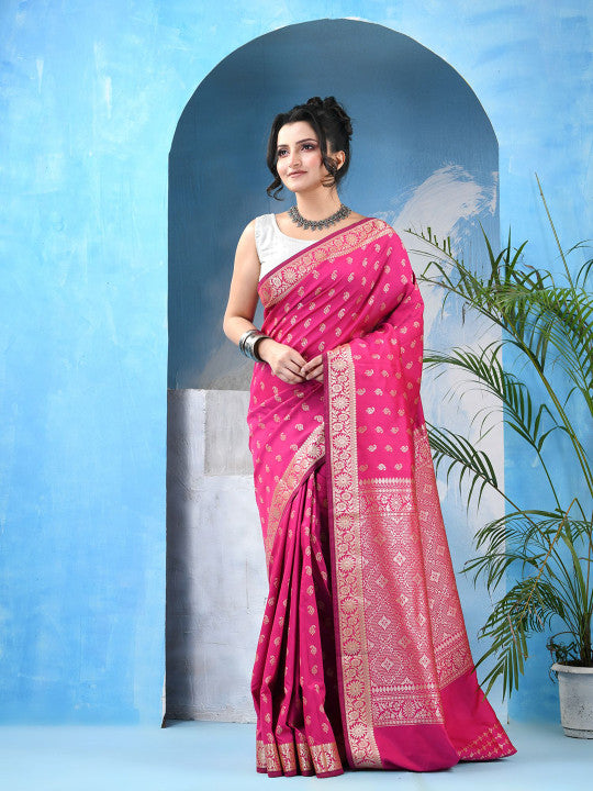 DESH BIDESH Woven Design Zari Kanjeevaram Saree
