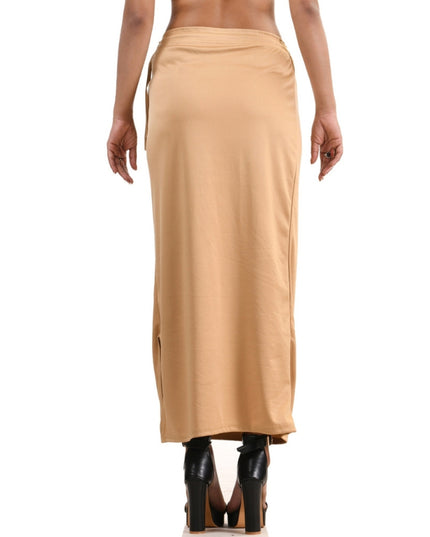 Stretchable Saree Shapewear Petticoat for Women, Lycra Saree Shapewear, Skirts for Women, Skirts Shape Wear Dress for Saree Innerwear for Saree in Party, Saree Shaper (Beige)