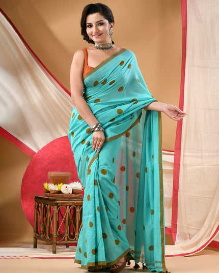 Women cotton handloom mulmul cotton sarees mul cotton sarees for women latest, Nazakat design batik print bandhani malmal linen office daily, party, wear sarees for women (Tute)