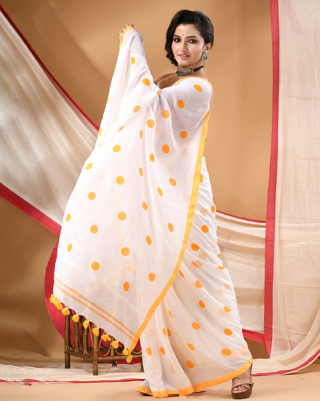 Women cotton silk tant handloom saree mysore party wear sarees latest design wedding handloom  sarees for women latest (Yellow)