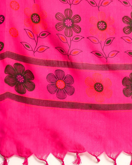 DESH BIDESH Floral Pure Cotton Taant Saree