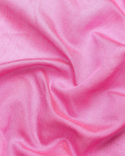 DESH BIDESH Ghicha Cotton Colourblocked Saree: Elegant Pink & Blue with Solid Border