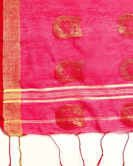 DESH BIDESH Ethnic Motifs Zari Taant Saree