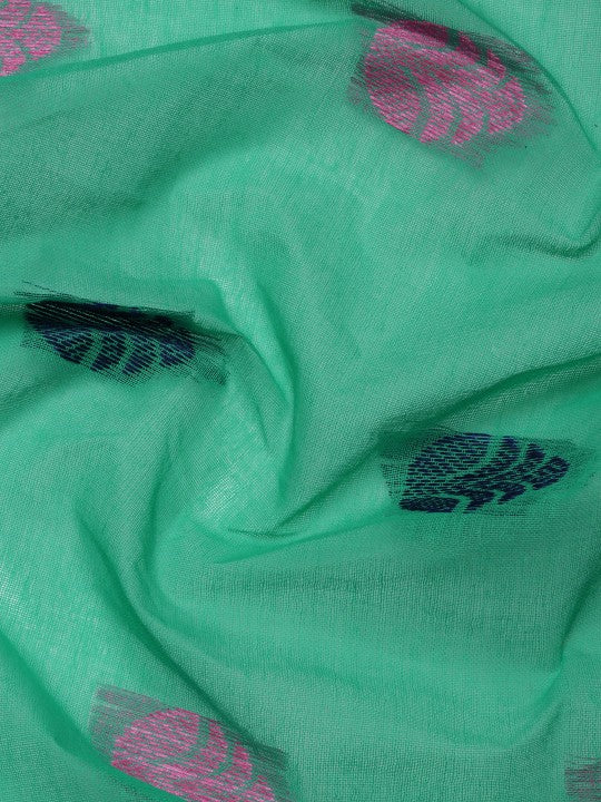 DESH BIDESH Woven Design Pure Cotton Taant Saree