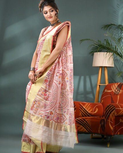 DESH BIDESH Woven Design Bandhani Saree