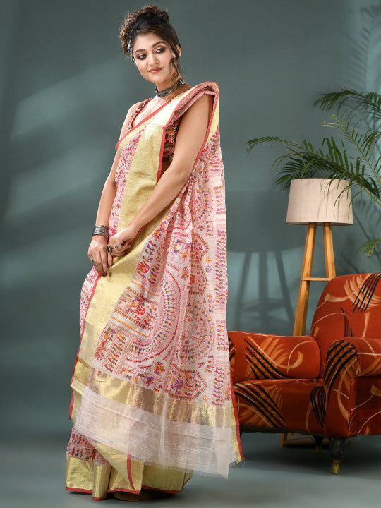 DESH BIDESH Woven Design Bandhani Saree