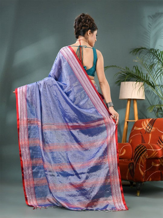 DESH BIDESH Woven Design Border Bandhani Saree