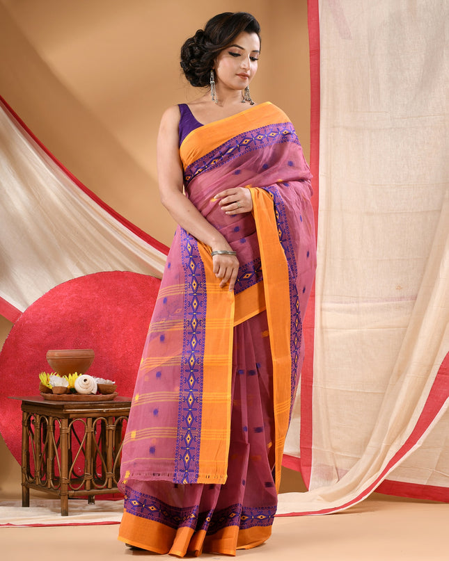 Women cotton saree for woman party, wear sarees for women tant cotton handloom chiffon silk sarees for women latest, Manirekha design (Maroon)