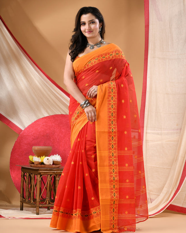 Women cotton saree for woman party, wear sarees for women tant cotton handloom chiffon silk sarees for women latest, Manirekha design (Red)