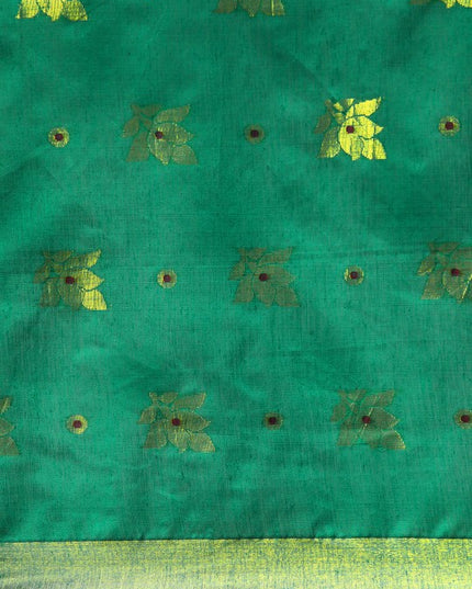 DESH BIDESH Floral Zari Taant Saree