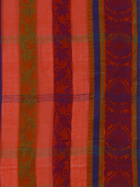 DESH BIDESH Woven Design Pure Cotton Taant Saree