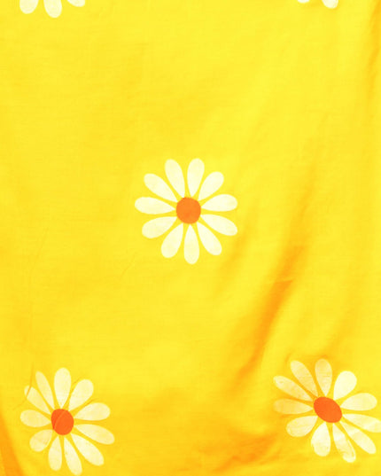 dB DESH BIDESH Women`s Mul Cotton Sarees Soft Fancy Phoolpari Latest, Design Party, Wear Cotton New Linen Saree For Woman With Blouse Piece (Yellow)