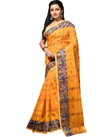 dB DESH BIDESH Women's Traditional Cotton Saree For Woman Charukatha latest, Design Sari For Women Cotton Silk Tant Handloom Bengali Cotton Sarees For Women Without Blouse piece