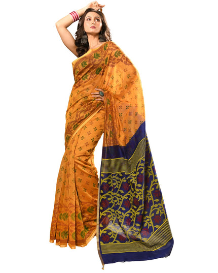 dB DESH BIDESH Women`s Saree for Woman Cotton Silk Bonoshree Printed Soft Cotton Saree for Daily Office wear Women Saree with Blouse Piece