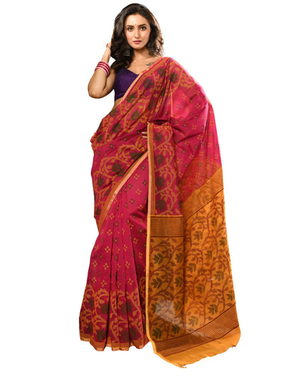 dB DESH BIDESH Women`s Saree for Woman Cotton Silk Bonoshree Printed Soft Cotton Saree for Daily Office wear Women Saree with Blouse Piece