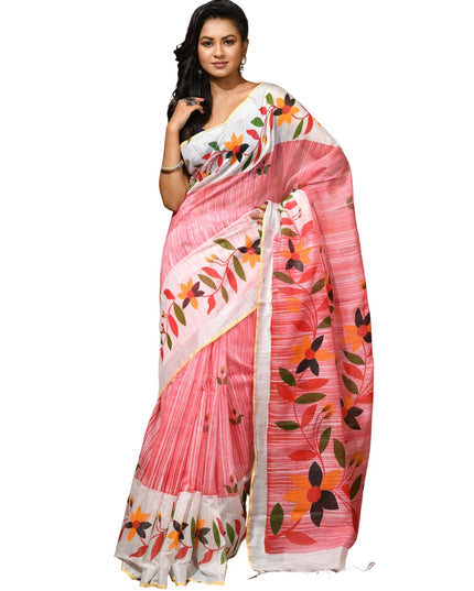 dB DESH BIDESH Women`s Saree for Woman Cotton Blend Bonolika Printed Soft Silk Cotton Silk Daily Office wear Women Saree with Blouse Piece