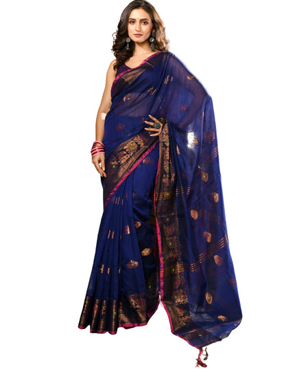 dB DESH BIDESH Women`s Pure Soft Silk Kanjivaram Kanchipuram Silk Saree With Varnikha Party, Wear Design With Blouse Piece For Wedding