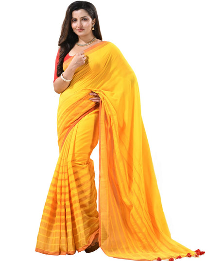 dB DESH BIDESH Women`s Silk Party, Wear Saree for woman latest, design Raatrani Fancy Style Soft Cotton Silk Gold Zari Sarees With Blouse Piece | Women Saree