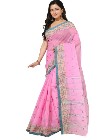 dB DESH BIDESH Women`s Cotton Saree For Woman Nakshi Lata latest, sarees Design Sari For Women Cotton Tant Sarees For Women Handloom Saree For Woman Without Blouse Piece