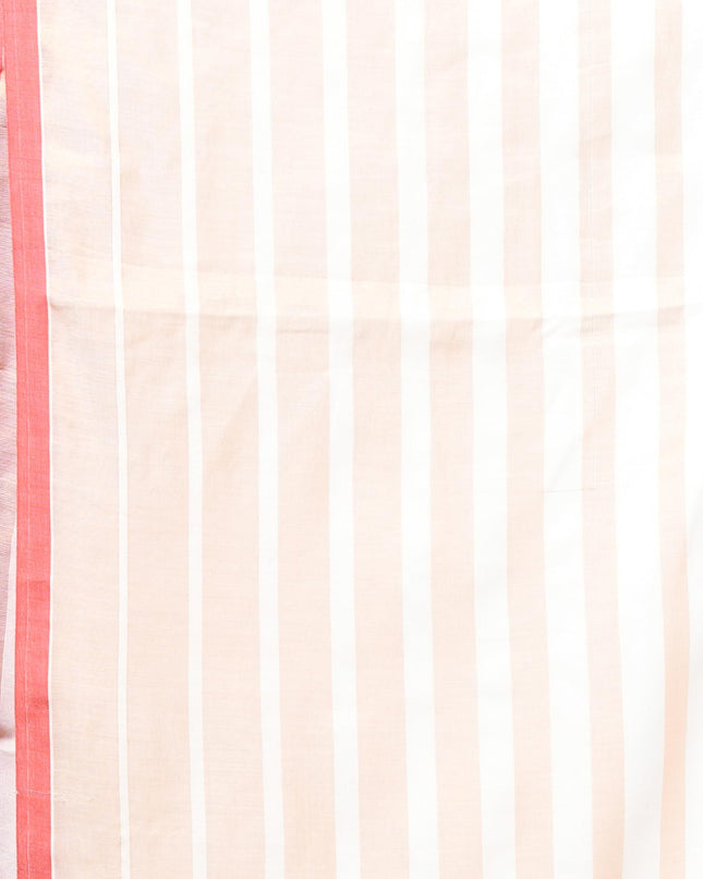 Linen Party Wear White Red Golden Saree