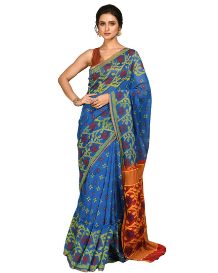 dB DESH BIDESH Women`s Saree for Woman Cotton Silk Bonoshree Printed Soft Cotton Saree for Daily Office wear Women Saree with Blouse Piece