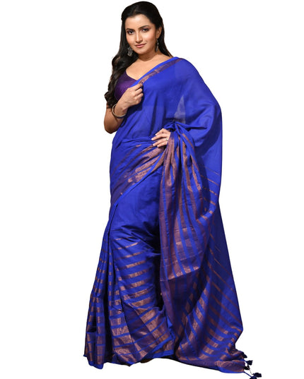 dB DESH BIDESH Women`s Silk Party, Wear Saree for woman latest, design Raatrani Fancy Style Soft Cotton Silk Gold Zari Sarees With Blouse Piece | Women Saree